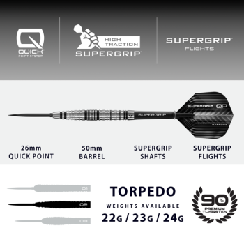 Preview: Harrows SUPERGRIP QP TORPEDO - 22 Gramm