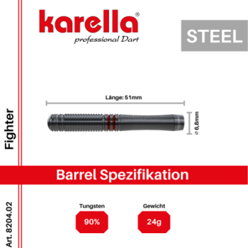 Preview: Karella FIGHTER Black - 24 Gramm