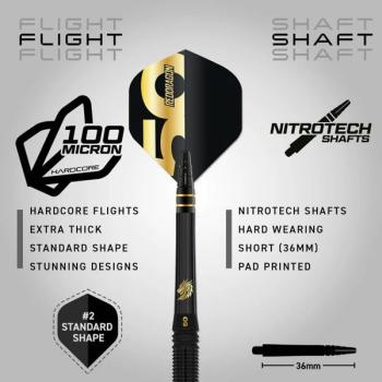 Preview: Red Dragon JONNY CLAYTON 'The Ferret' - 50 YEAR LIMITED EDITION DART - 22 Gramm