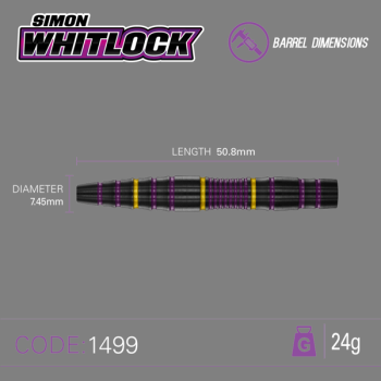 Preview: Winmau SIMON WHITLOCK - 85% - 24 Gramm