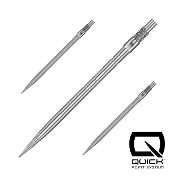 Harrows QUICK POINT   -   Micro Grip   -   Silver   -   40 mm