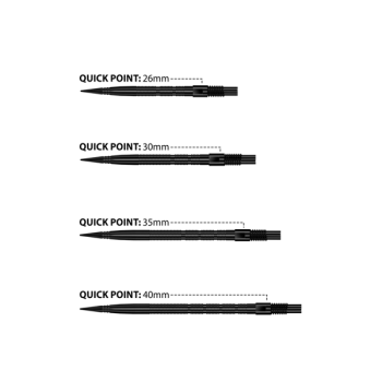Preview: Harrows QUICK POINT   -   Micro Grip   -   Black   -   26 mm