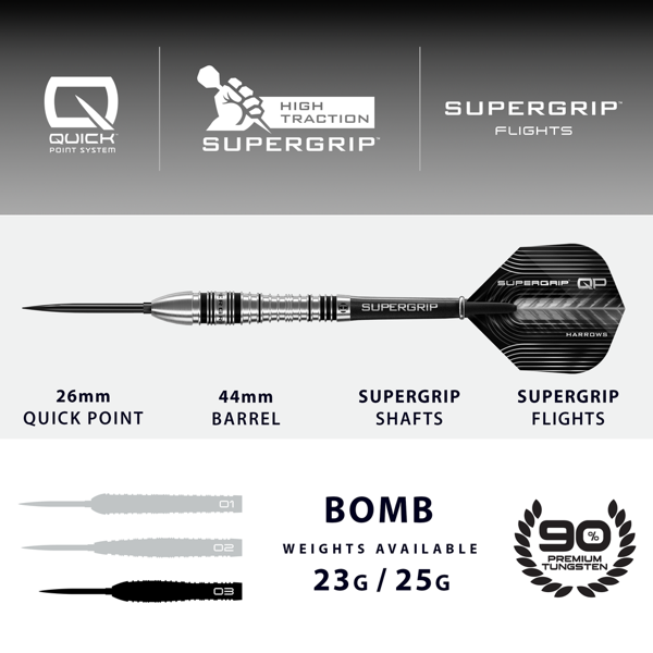 Harrows SUPERGRIP QP BOMB - 23 Gramm