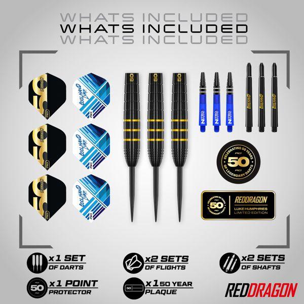 Red Dragon LUKE HUMPHRIES 'Cool Hand Luke' - 50 YEAR LIMITED EDITION DART - 22 Gramm