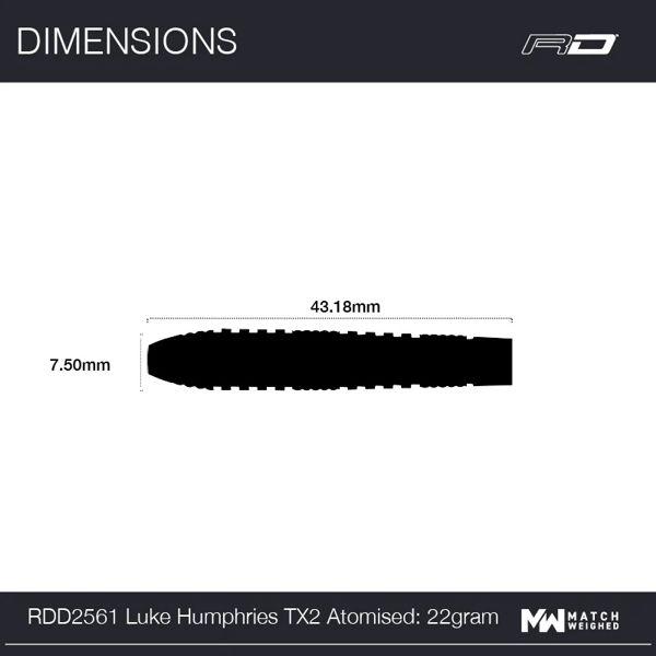 Red Dragon LUKE HUMPHRIES - TX2 Atomised - 22 Gramm
