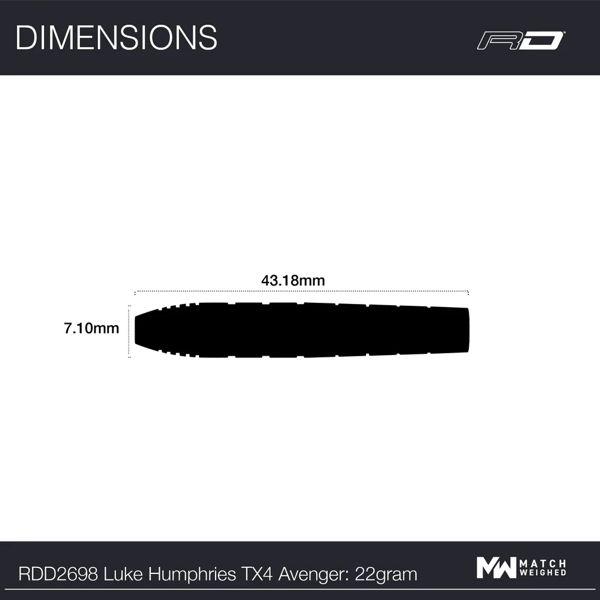 Red Dragon LUKE HUMPHRIES - TX4 Avenger - 22 Gramm
