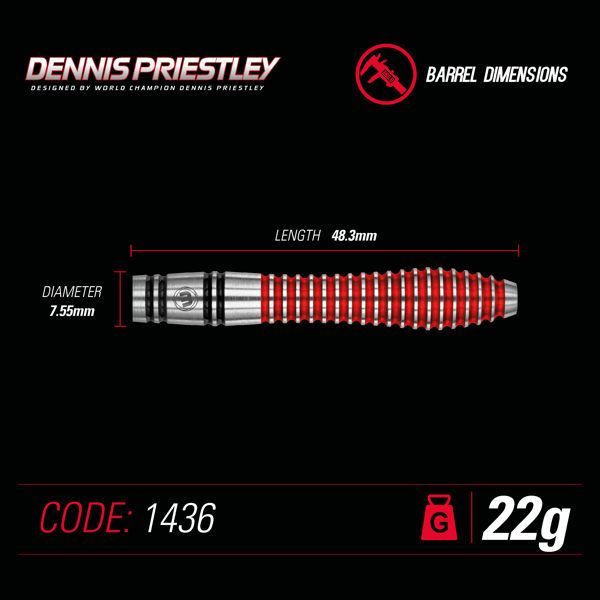 Winmau DENNIS PRIESTLEY SE 2020 - 22 Gramm
