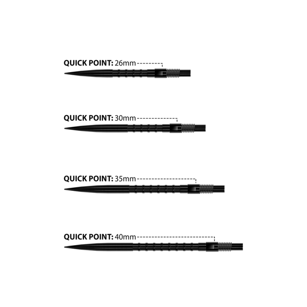 Harrows QUICK POINT   -   HM Grip   -   Black   -   26 mm