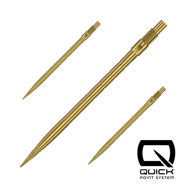 Harrows QUICK POINT   -   Micro Grip   -   Gold   -   40 mm