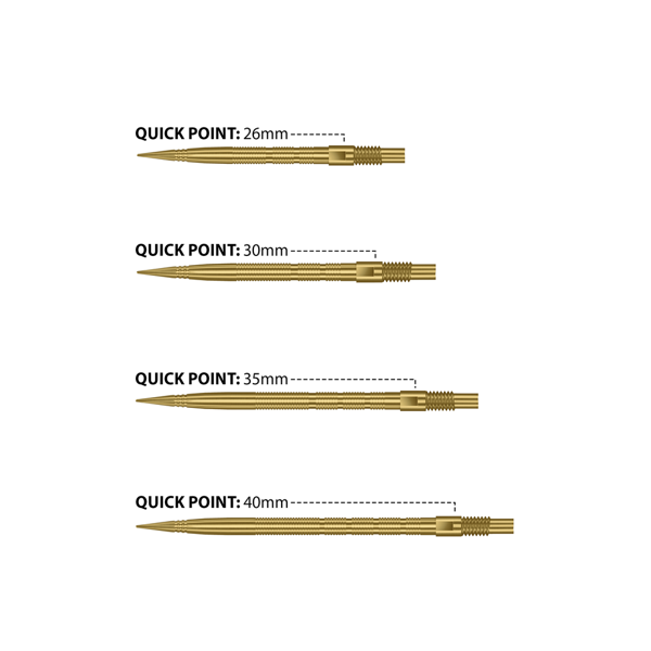 Harrows QUICK POINT   -   Micro Grip   -   Gold   -   30 mm